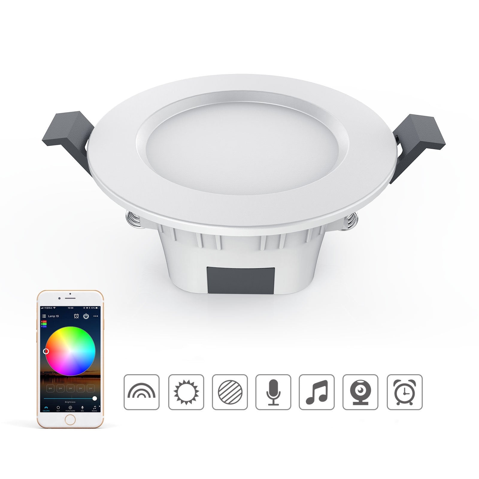 5W Indoor Lighting Smart Bluetooth Ceiling Light White