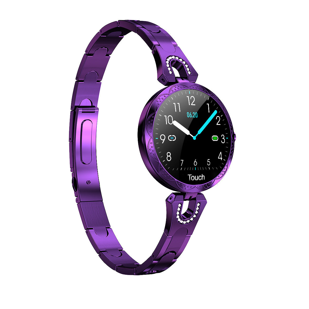 Fashion Women's Smart Watch Waterproof Wearable Device Heart Rate Monitor Sports Smartwatch for Women Ladies Violet