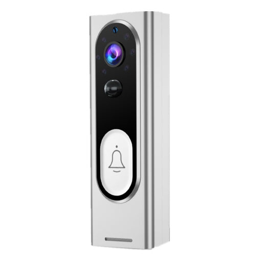 Smart Home Security Remote Monitoring Camera Voice Intercom 1080P Wireless WiFi Video Doorbell Silver