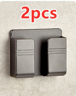 Mobile Phone Charging Storage Rack Punch-free Sticky Storage Box Grey2pcs