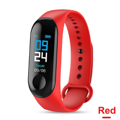 Compatible With , Smart Bracelet Heart Rate And Blood Pressure Exercise Meter Step Information Push Smart Reminder Color Bracelet Gules