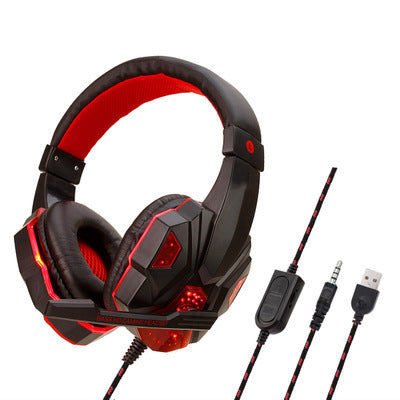 headphones Black red A