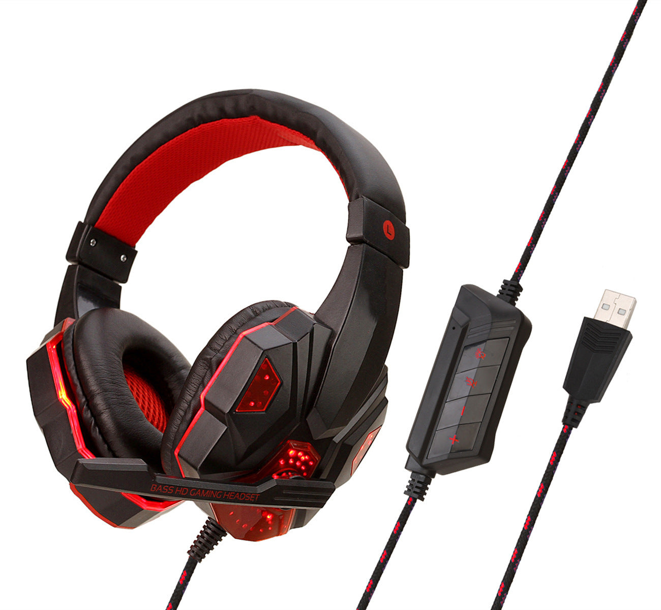 headphones Black red B