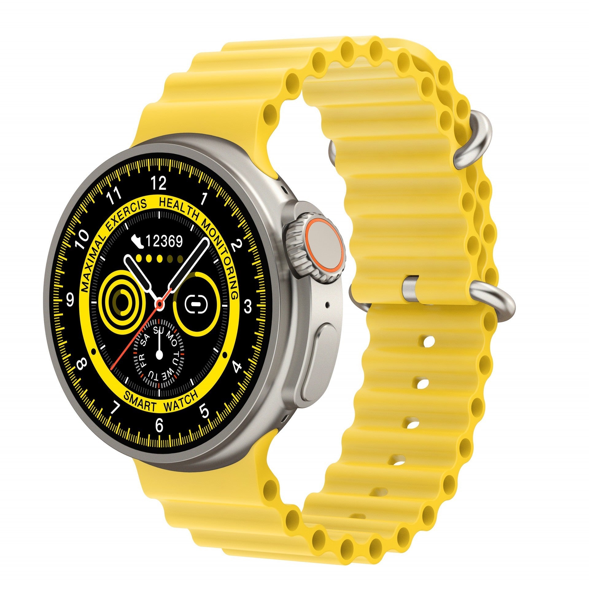 New K9 Smart Watch 1.39 Round Screen Encoder True Screw Clip Wireless Charging NFC Offline And Payment Function Yellow