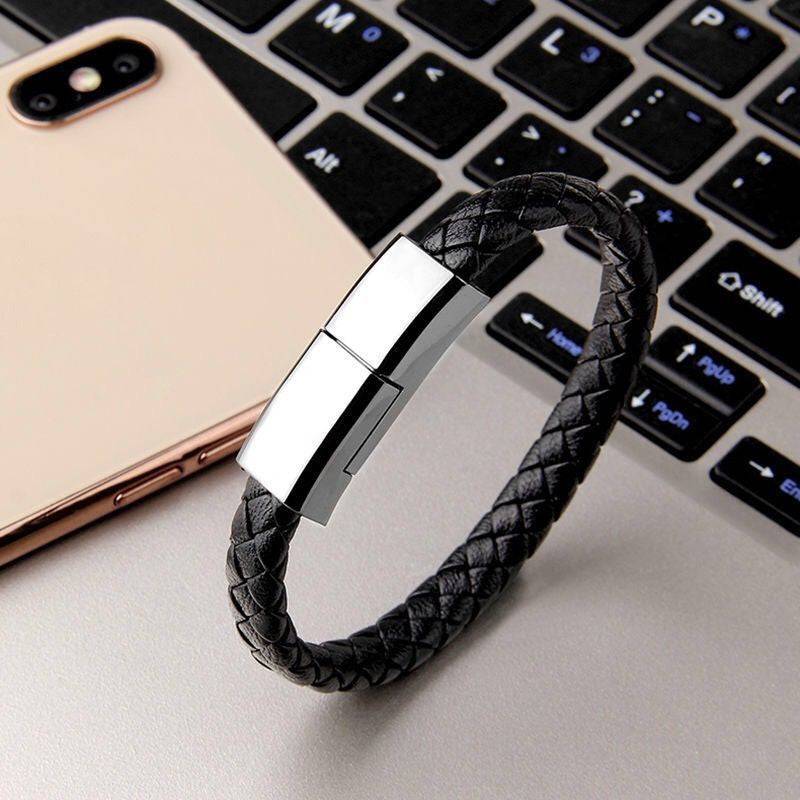 New Bracelet Charger USB Charging Cable Data Charging Cord For IPhone14 13 Max USB C Cable For Phone Micro Cable Black