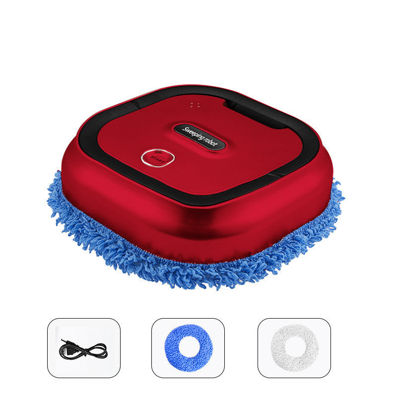 Robot Lazy Home Smart Mopping Vacuum Cleaner Regular Automatic Charging For Sweeping And Mopping Smart Home Household Cleaning T2Rose Red Mopping Machine USB